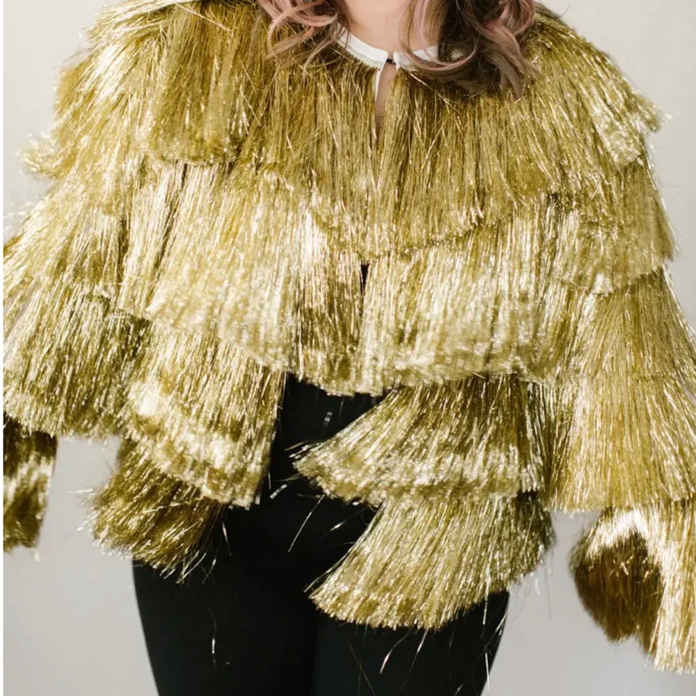 Fringe & Co Tinsel Jacket in Gold - TS Karma Inspired - ERAS tour!